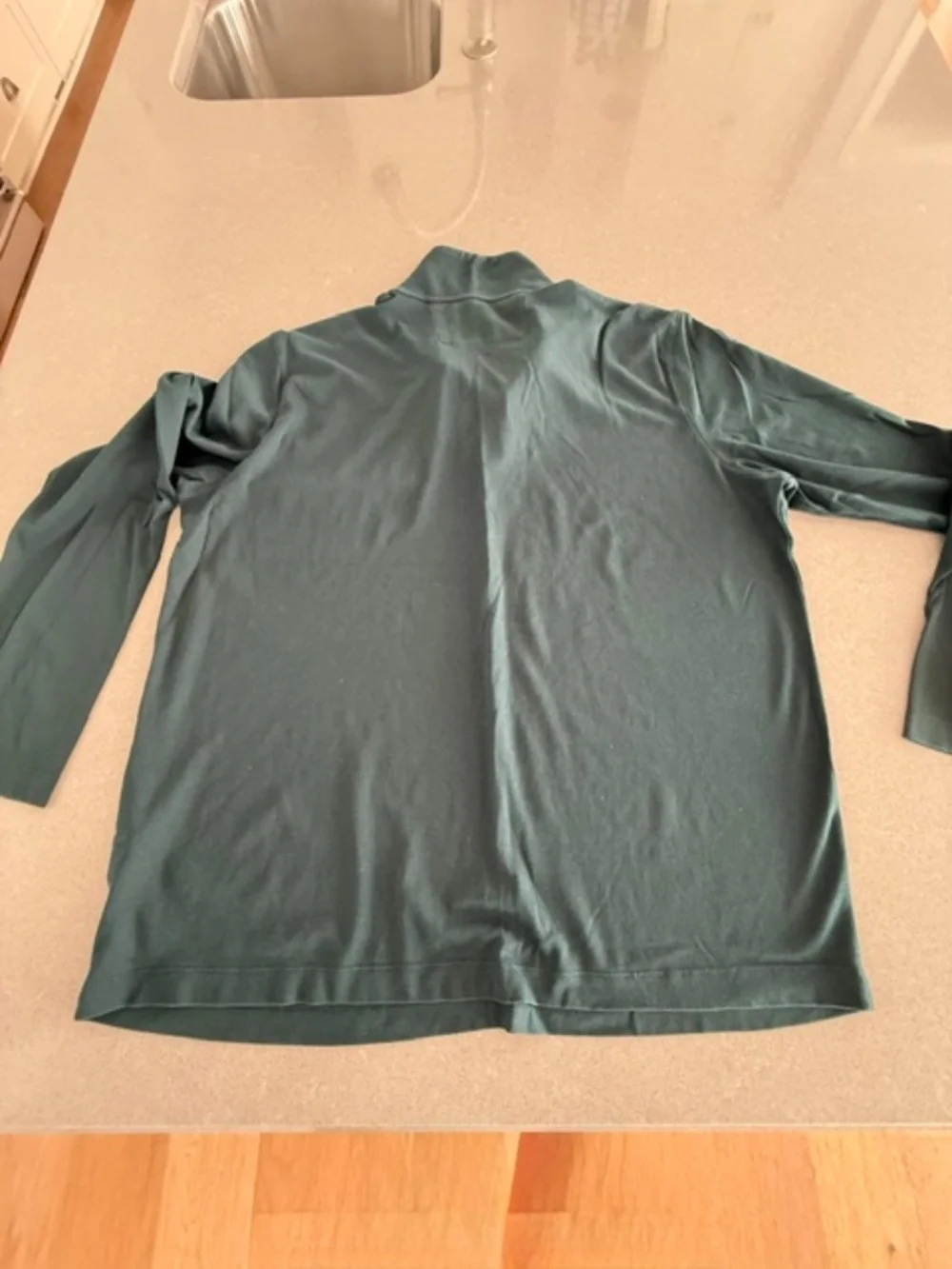 Men's XL Banana Republic Luxury Touch Half-Zip Green 1/4 Zip Shirt Barely worn